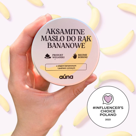 Aksamitne masło do rąk z bananem