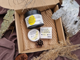 Zestaw 3 produkty - peeling mango, dezodorant w kremie, masło do rąk