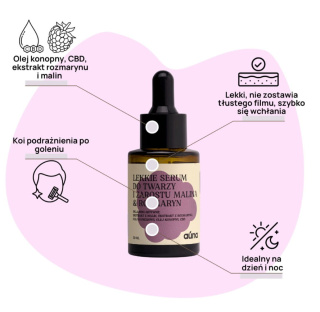 Serum do twarzy i zarostu MALINA & ROZMARYN 2w1