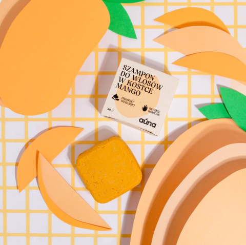 Zestaw - woreczek jutowy i szampon w kostce mango, zero waste Zestaw - woreczek jutowy i szampon w kostce mango, zero waste